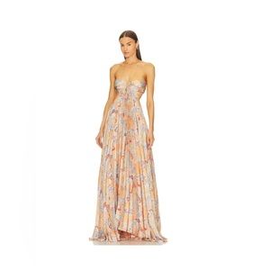 NWT**ALC BEAUTIFUL BACKLESS MOIRA MAXI SUNDRESS **6